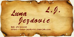 Luna Jezdović vizit kartica